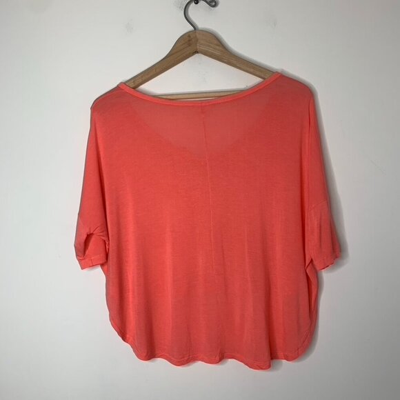 Wilfred Free Aritzia Top T-shirt Cropped Short sleeve Coral Pink Size XS - Picture 7 of 15
